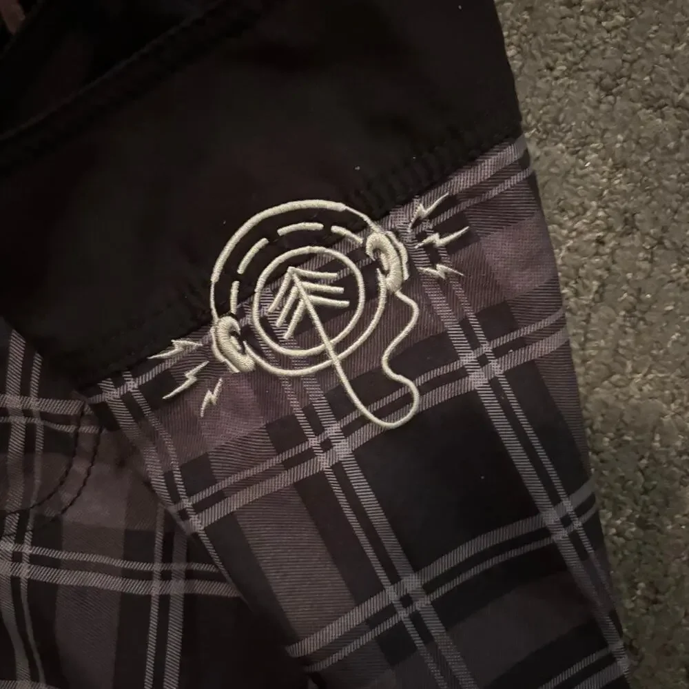 Y2K Plaid Element Board Shorts